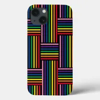 Phone Case - Woven Rainbow Colored Ribbons