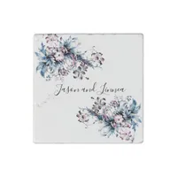 Victorian Elegant Flowers Romantic Beloved   Stone Magnet