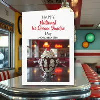 Happy National Ice Cream Sundae Day | Nov 11th Card