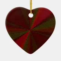 Circular Gradient Patchwork Red to Green Ceramic Ornament