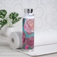 Gorgeous rose pattern in vintage look   water bottle