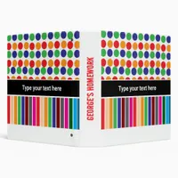 Personalized Little Me Boy | Cute Back to School 3 Ring Binder