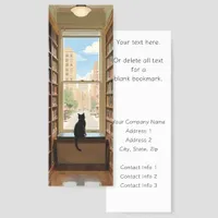Black Cat Library Window Seat Business Promotional Bookmarks