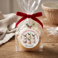 Watercolor Christmas Cupcakes From The Kitchen Of Classic Round Sticker