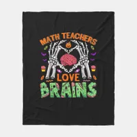 Math Brain Heart Skeleton Hand Zombie Halloween Fleece Blanket