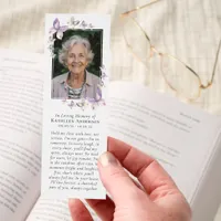 In Loving Memory Photo Butterfly Funeral Bookmarks
