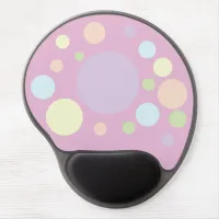 Pastel circles on a pink background | gel mouse pad