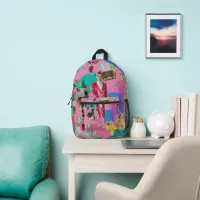 Retro Collage Backpack