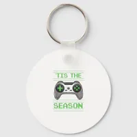 Tis The Season Video Games Christmas Xmas Gamer Keychain