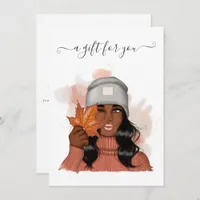 African American Thanksgiving Gift Certificate Cards