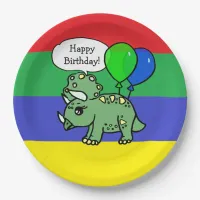 T-Rex Dinosaur Themed Birthday Plates