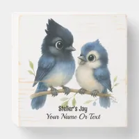 Sassy Steller's Jay Wooden Box Sign