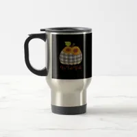 It’s Fall Y’all Pumpkin Plaid Design Halloween Fun Travel Mug