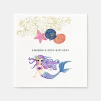 Mermaid themed Birthday Party Napkins