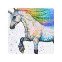 Colorful Appaloosa Unicorn Metal Print