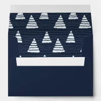 Blue Christmas trees with beads strings pattern Envelope