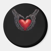 Skeleton Hand Heart Magnet
