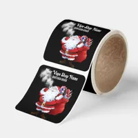 Christmas Vaping Santa  Square Sticker
