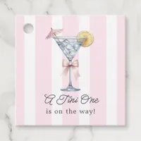 A Tini One Is on the Way Martini Baby Shower Favor Tags