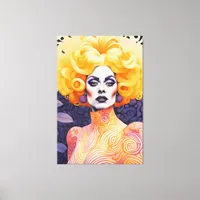 Gorgeous Drag Queen Red Hair Canvas Print