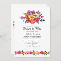Floral Fiesta Shower by Mail Invitation