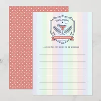 Preppy Pastel Final Fiesta Bachelorette Party Advice Card