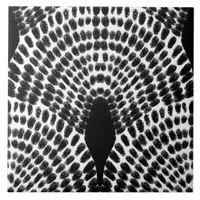 Classic Black & White Mosaic-Hand-Painted Style Ceramic Tile