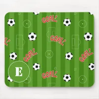 Soccer Pitch Personalised Football Player Mouse Pad