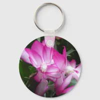 Christmas Cactus Flower Keychain