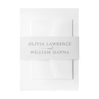Minimalist Silver Gray Wedding Belly Band