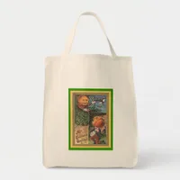 Vintage Singing Pumpkin Man Tote Bag