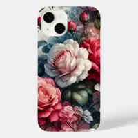 Timeless Rose Floral Charm Case-Mate iPhone 14 Case