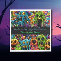 Halloween Party | Zombie and Monsters Personalized Napkins