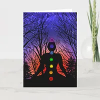 Blank Card | Meditation Yoga at Sunset