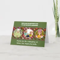 Mother's Day 3 Photos Green Garden Lover's Holiday Card