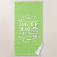 Summer Beach Party Typography ID416 Beach Towel