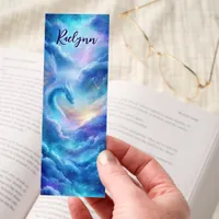 Blue Dragon Galaxy Clouds Majestic Personalized Bookmarks