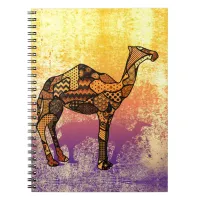 Abstract Collage Ozzy the Camel ID102 Notebook