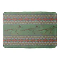 Southwest Roadrunner Sagebrush Green Bath Mat