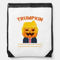 Halloween Trumpkin Funny  Pumpkin Halloween Drawstring Bag