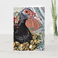 Pepper The Muscovy, Christmas Holiday Card