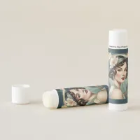 Art Deco Lady Retro Elegant Pretty Watercolor Lip Balm