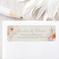 Blush Pink Floral Return Address Labels