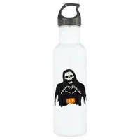 Skeleton Hand Heart Follower Classic Style Stainless Steel Water Bottle