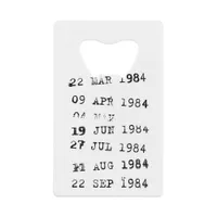 Library Stamps Date Due 1984 Credit Card Bottle Opener