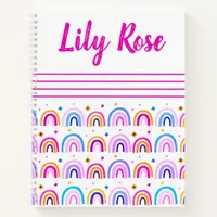 Custom Rainbow Pattern Kid's Notebook