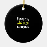 Naughty Little Ghoul Ceramic Ornament