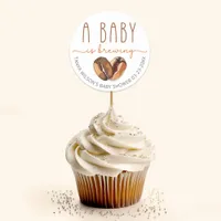 A Baby Is Brewing Coffee Baby Shower Classic Round Sticker