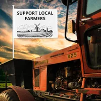 Support Local Farmers Arable Farm Windmill Farming Car Flag