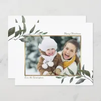 Budget Eucalyptus Gold Foil Christmas Photo